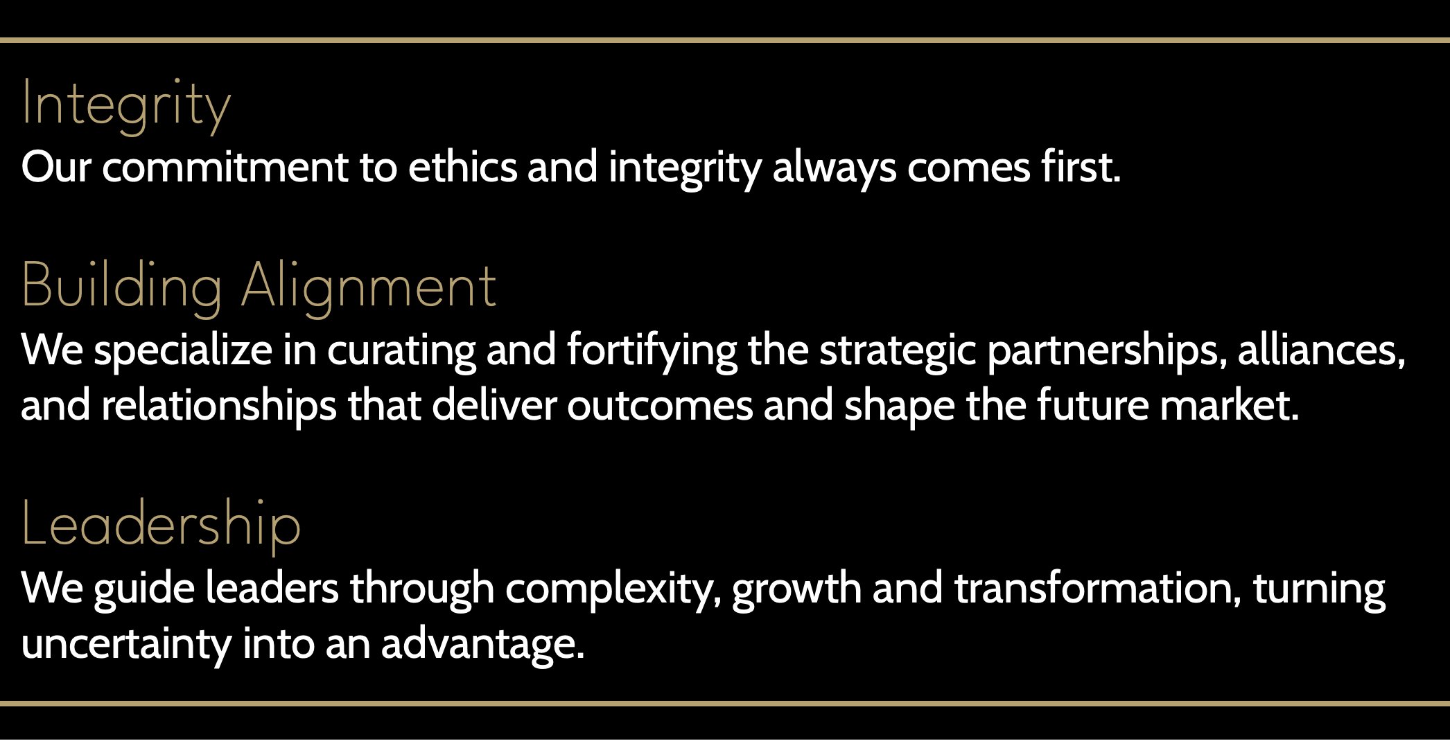 Integrity, Building Alignment, Leadership